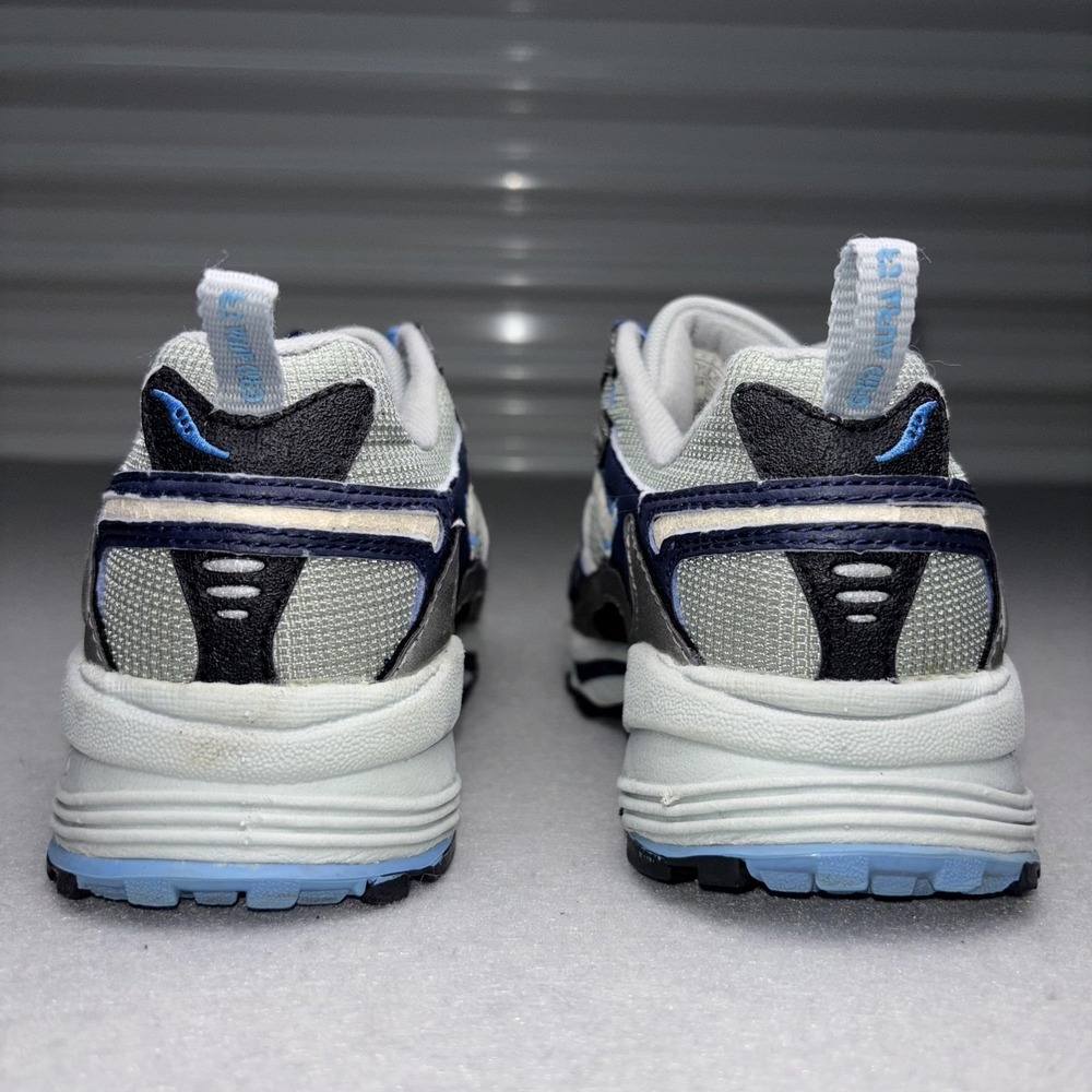 Saucony Grid Trail Running Shoes Silver Navy Blue Womens 7 Style 1261-4 Sneaker - Picture 7 of 9